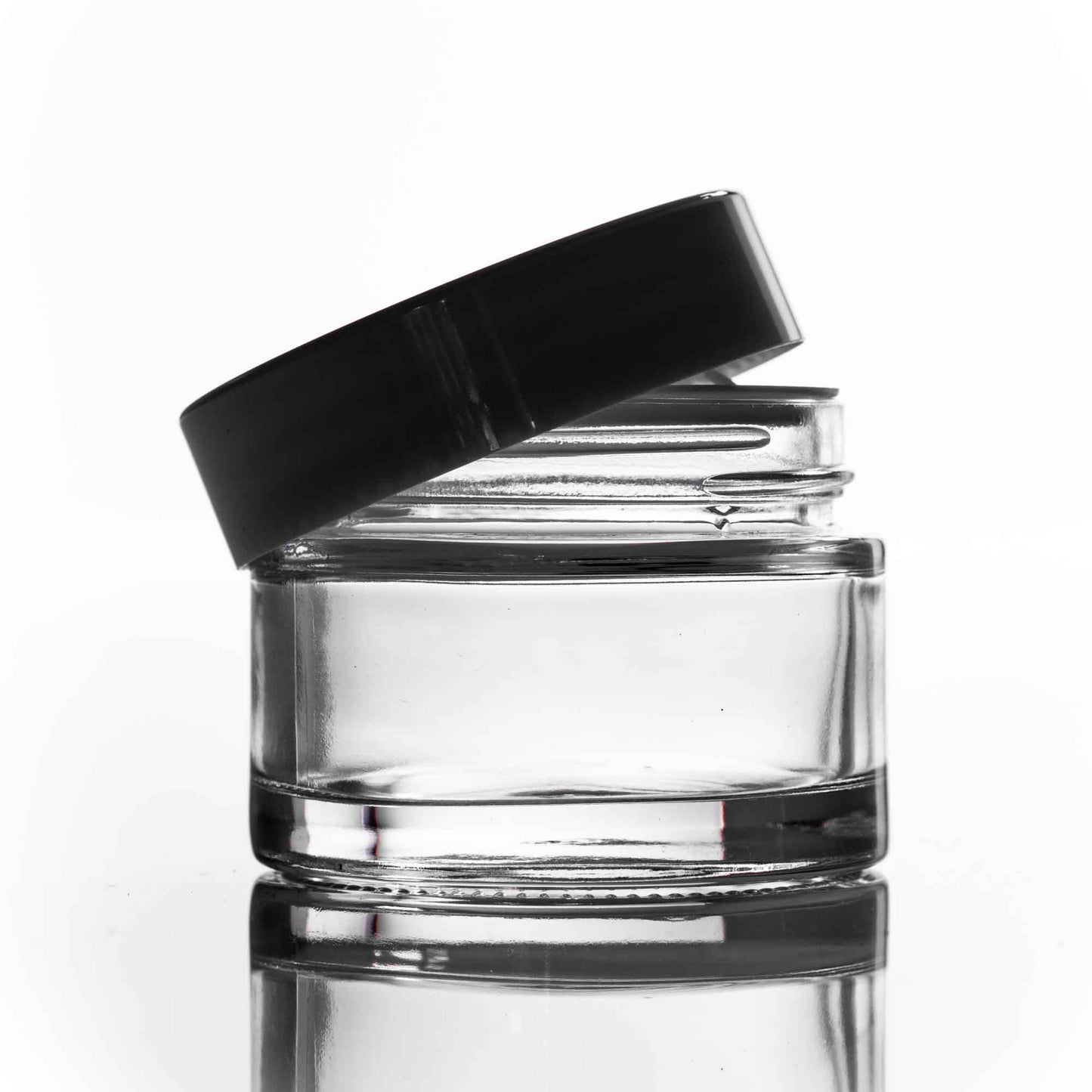 100ml Clear Glass Jar with cover protector and black lid